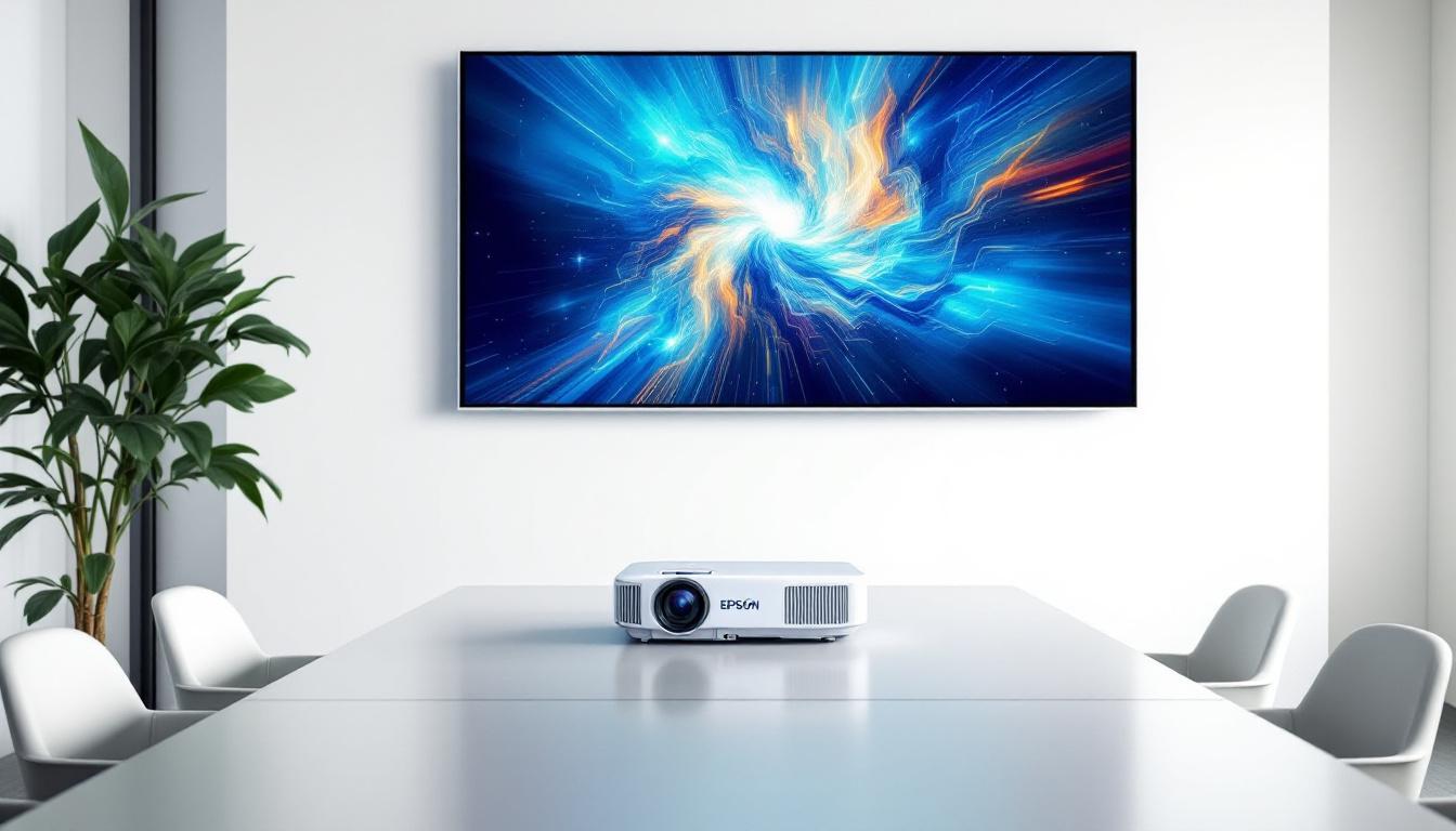 découvrez comment un vidéoprojecteur epson bureautique de haute qualité peut transformer vos conférences en présentations claires et professionnelles. améliorez l'impact de vos réunions grâce à une image nette et lumineuse.